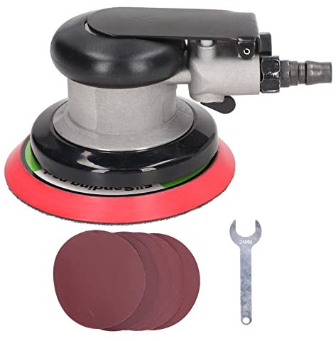Juego De Amoladora De Aire, Lijadora Neumática Orbital De 10000 RPM Con Mini Amoladora Angular De Papel De Lija De 5 Piezas Para Pulir, Pulir Y Fresar Contornos