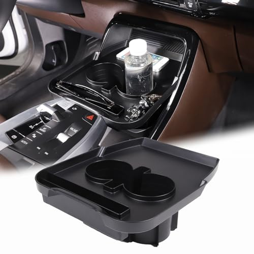 DIYUCAR Compatible con B-M-W X1 U11 2023 2024, caja de almacenamiento para portavasos, soporte para bebidas de coche, consola central, soporte para tazas, caja de almacenamiento, bandeja organizadora,