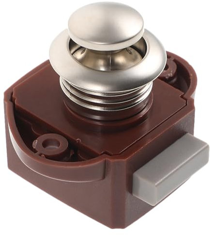 iplusmile Push Button Latch Türschloss Für Wohnmobile Rv Verriegelung Für Schränke Installieren Braun Mit Perlnickel-finish Für Camper Und Van