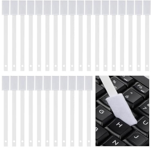 Tucnoeu 50Pcs Disposable Crevice Cleaning Tool Crevice Brush Crevice Hole Brush Suitable for Small Spaces,Keyboards,Grooves (White)