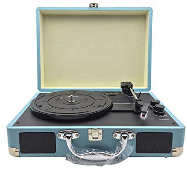 Giradischi in vinile Grammofono Audio Vinile Altoparlante Bluetooth Portatile Fonografo Giradischi per Ufficio, 35x25.5x13cm