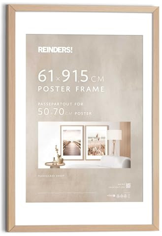 REINDERS Bilderrahmen 61 × 91,5 cm, Buche, mit Passepartout