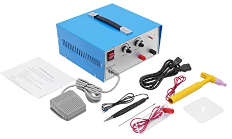 JLYNOWPT Permanent Jewelry Welder, 110v Portable Welding Machine Spot with Pedal Switch, Pulse Permanent Jewelry Welder Kit with Hand-Held Welding Gun for Gold Silver Platinum Spot Weld