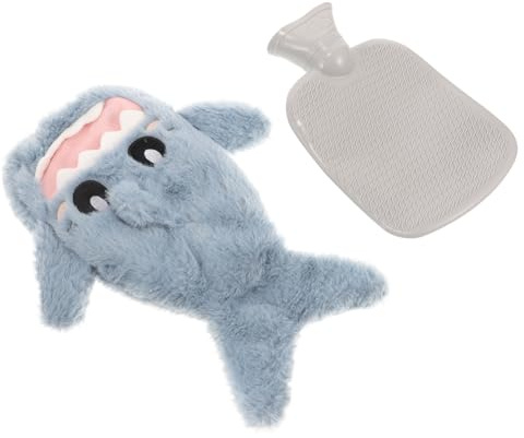 VALICLUD Wärmflasche mit Plüschbezug Wasserbeutel für Warme oder Kalte Anwendung Winterartikel zum Entspannen und Muskelkater Lindern Praktisch für Zuhause und Reisen Zufällige Farbe