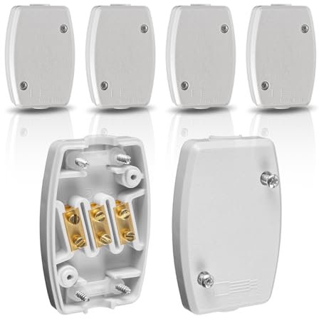 4Pcs Junction Box, 13Amp 250v Electrical Junction Box, 3 Core Cable Connectors, Electrical Connectors for Indoor and Outdoor Wire Connecting and Protecting