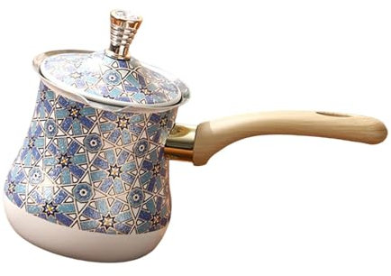 rockible Caffettiera Scaldaburro Brocca Facile da Pulire Professionale Multifunzionale Campeggio Ristorante per Fornelli a Gas Macchina per il Caffè, 900 Ml