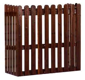 HUFIREHU Cache Climatiseur Exterieur ClôTure De Climatisation éCran De Confidentialité ExtéRieur ClôTure Bois Cache Pompe A Chaleur ExtéRieur Protection De Climatisation Pour ExtéRieur(Brown,105*46*95