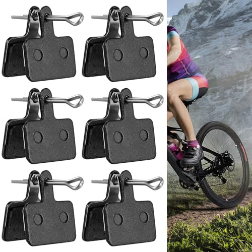 6 Paires Plaquette de Frein Vélo, Plaquettes de Frein pour Vélo, Plaquette de Freins Semi-métalliques en Résine pour Shimano MT200 MT400 MT500 B01S B03S B05S
