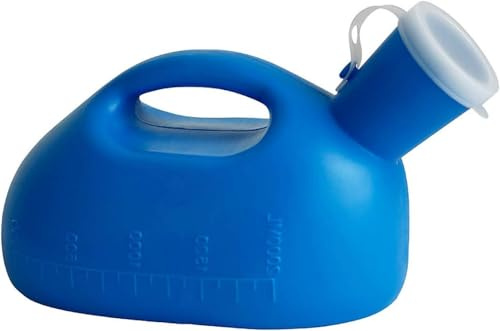 Urinario Masculino De 2000Ml, Recipiente Portátil De Plástico Para La Recolección De Orina Con Tapa, Urinario Antiderrames Para Personas Mayores, Reutilizable