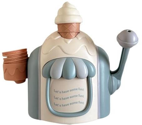 Machine à mousse à glace - Jouet de bain pour enfants - Jouet de bain - Cadeau pour fille et garçon - Jouet d'eau pour enfants de 2 ans - Baignoire - Bleu