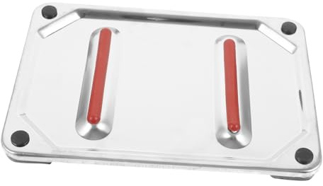 TOBBOMEY Hitzebeständige Edelstahl Bügeleisenablage Matte Hitzebeständige Stabile Bügeleisenablage für Dampfbügeleisen Schützende Unterlage für Bügelbrett und Tisch Leicht und Langlebig