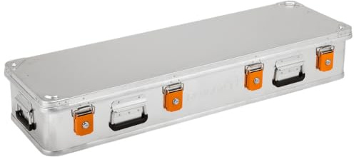 ALUBOX Outdoor Aluminium Kiste wasserdicht silikoniert - 68 Liter Volumen - abschließbar - 118 x 39 x 20 cm
