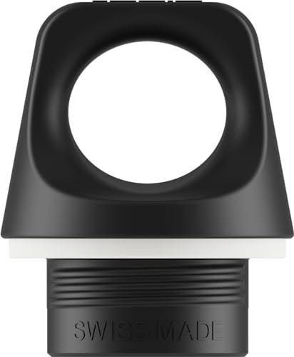 SIGG Screw Top Black Verschluss (One Size), Ersatzteil Trinkflasche mit Enghals oder WMB Adapter, auslaufsicherer Verschluss, Kunststoff, Schwarz