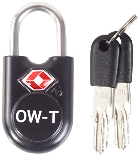 OW-Travel Cadenas clé TSA pour Valise. Cadenas Clef TSA Antivol pour Bagages Casier Rangement Tente Camping. Bagages Cadenas USA. Accessoires de Voyage Avion.Verrou a cle Valise 1 Noir