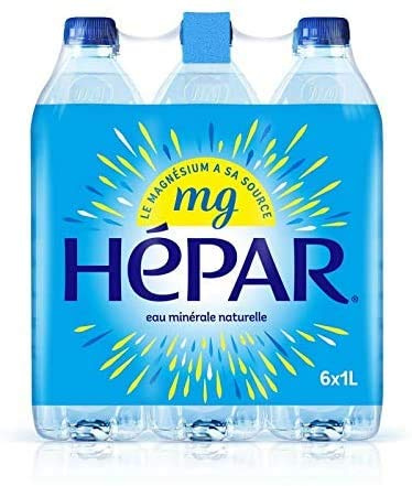 Hépar - Eau Minérale Naturelle - Les 6 Bouteilles De 1L - Livraison Rapide en France - Prix Par Unité