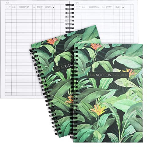 Paper Junkie Confezione da 2 libri contabili per contabilità, contabilità e spese per piccole imprese (100 pagine)