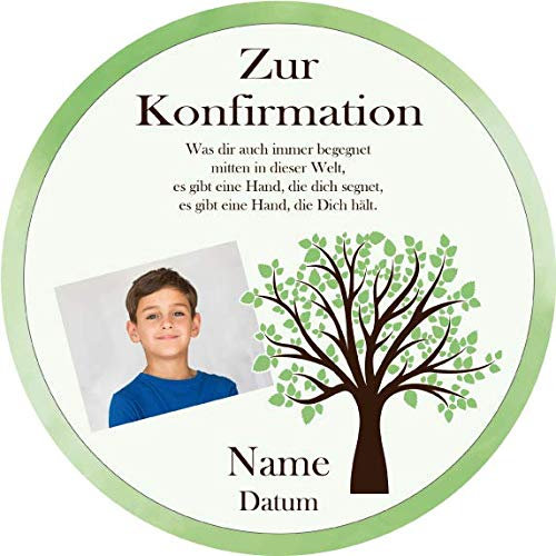 Tortenaufleger Konfirmation6 / mehr Farben zur Auswahl / 20 cm Ø (grün)