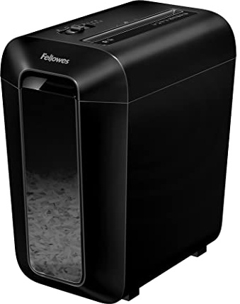 Fellowes LX65 Cross Cut Paper Shredder, Shreds 10 Sheets into 4x40mm Particles, For Home or Home Office