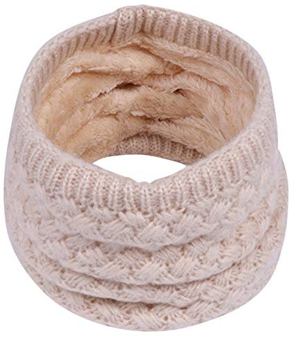 Loop Schal Kinder Baby Schal Jungen Mädchen Schlauchschal Halstuch Nackenwärmer Schals Winter Herbst Frühling Baumwolle Säugling Turban Winddicht Warm Bandana Kopftuch (Beige, Einheitsgröße)