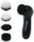Polidor de Zapatos eléctricos Zapato eléctrico Ajustable Kit de Brillo con cepillos de Cuatro Estilo Cleas de cerdas Suaves con Pincel inalámbrico Cuidado de la Zapatilla para Limpiar y pulir Negro