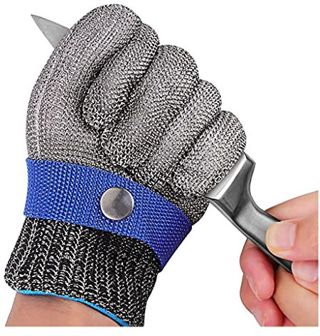 LCYDMJ Schnittfeste Handschuhe Cut Resistent Metallhandschuhe Outdoor Gartenarbeit Sicherheitshandschuhe, Lebensmittelgrad Safe Küche Metzger Handschuhe (Size : 8pcs/XXXL)