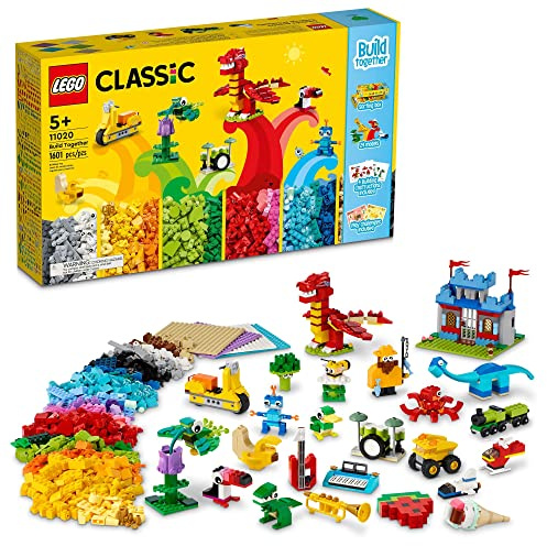 LEGO Classic Build Together 11020 Creative Building Toy Set for Kids, Girls, and Boys Ages 5+ (1,601 Pieces)
