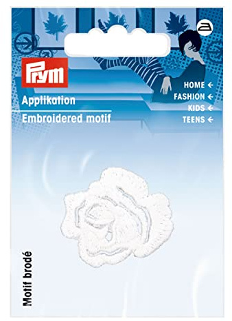 Prym 926714 APPL. Rose Small White