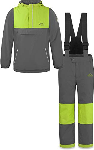 normani Kinder WinterSet wasserdichte Thermohose und Windbreaker Schneeanzug Ski-Set für Jungen und Mädchen