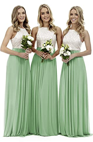 Lecureler Long Lace Prom Bridesmaid Dress
