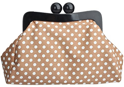 Menurra Polka Dot Evening Bag Clutch Purse for Women Wedding Party Handbag Cocktail Bag