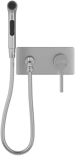 JACOB DELAFON Ducha higienica para wc con cuerpo empotrado Tipo bidet japones de agua caliente y fría Alternativa a inodoro con chorros de agua ELATE E25838-CP