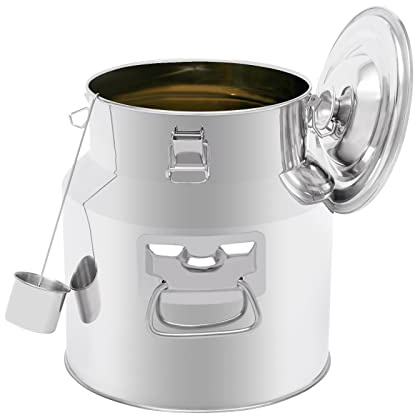Milchkanne Edelstahl Milchkrug Milch Transportkanne MilchbehäLter Edelstahlfass TransportbehäLter ThermotransportbehäLter MilchkäNnchen SahnekäNnchen Rostfrei Luftdichtes Mit Deckel 14/18/22/28L (22L)