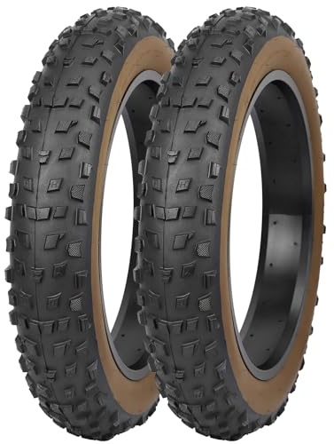 GRELiving 2er-Pack 20x4.0 Zoll Heavy Duty E-Bike Reifen Fat-Bike Reifen 98-406 20PSI Fahrradmantel Compatible Heavy Duty E-Bike 20x3.8 20x4.0