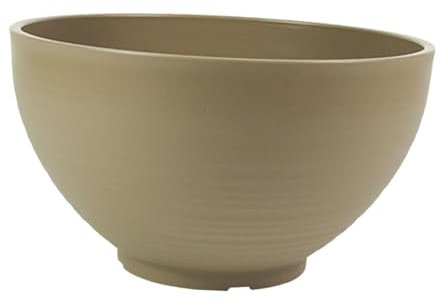 Milageto Pot de Fleurs de nénuphar en Forme de Bol de Jardin, Ornement, Cadeau de bonsaï, Pot de Fleurs Flottant, Pot de Plantes Aquatiques pour Jardin de, Jaune Terreux, 30cm