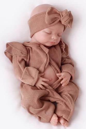 BABESIDE 16 Inch Silicone Baby Doll Weighted 4 Pounds,[NOT Vinyl] Realistic Baby Doll Girl Lifelike Reborn Baby Dolls Silicone Full Body Gift with Accessories for Kids 3+ & Collectors