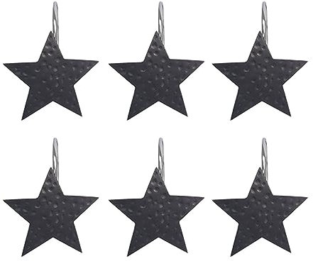 PRETYZOOM Ganci Per Da Doccia 12 Pezzi Ganci in Resina Anelli in Metallo Sopra Da Doccia Anelli Scorrevoli Pentagonali Antiruggine Facile Da Installare Scorrimento Fluido