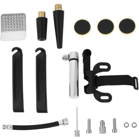 KICHOUSE Bike Tube Patch Kit Mini Aluminum Pump Tire Sealant Bicycle Repair Rim Repair Kit Bike Pump Valve