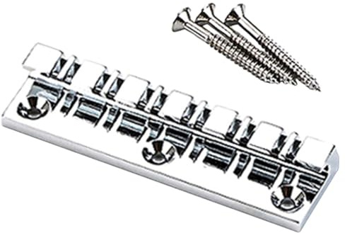 Gitarrenbrücke 12-saitig aus Metall für E-gitarre, Silber | Austauschteil mit Präziser Klangübertragung, Stabile Bauweise, Leicht zu Montieren, für Gitarre und Zubehör