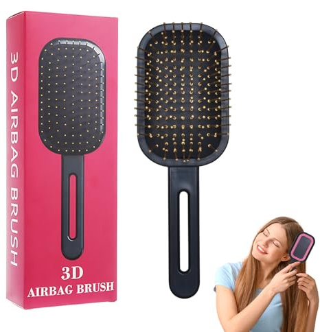 Brosse Pneumatique pour Cheveux, Brosse Démêlante et Entretien des Extensions Naturelles