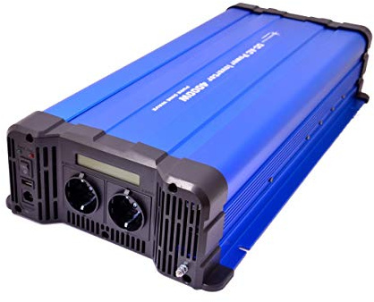 SOLARTRONICS Spannungswandler FS4000D 24V 4000 Watt mit Display - Wechselrichter 24v auf 230v - Reiner Sinus - LiFePO4/Lithium, Blei-, Gel oder AGM-Batterie kompatibel - USB - Fernbedienung optional