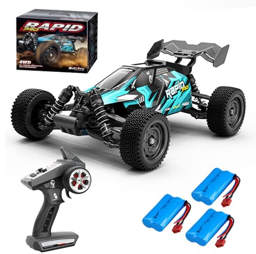 X-Verse 16201PRO Ferngesteuertes Auto Bürstenlose, 2.4GHz 1:16 4WD Wasserdichtes RC Autos, 70KM/H All Terrain Offroad RC Truggy für Erwachsene (3 Batterien)