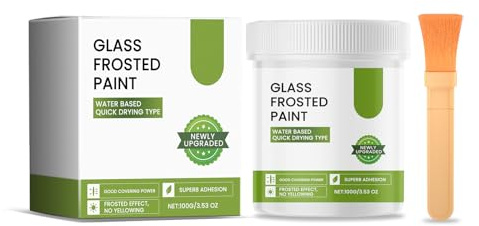 Vernice Per Finestre Smerigliata E Glassa Per Vetro,Vernice Vetro Smerigliato,Impermeabile,Bagno,Cucina,Porte E Finestre Dell'ufficio,100G