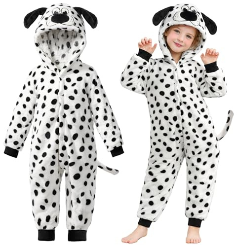 Beipegin Kostym Djur Barn Pojke Kostym Katt Leopard Dalmatiner Flicka Sparkdräkt Höst Flanell Djur Kostym Kläder Kostymer Djur Karneval Halloween
