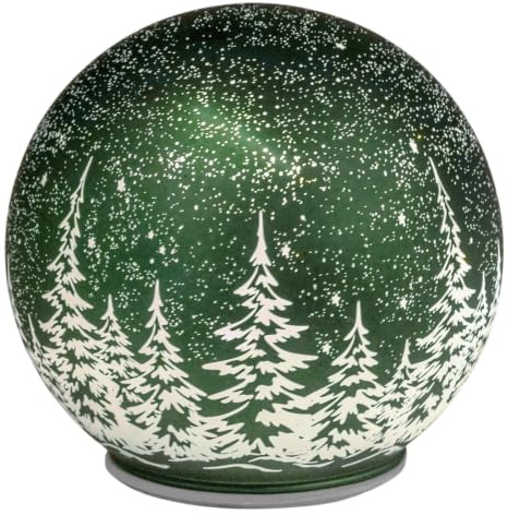 formano LED Leuchtkugel Winterwald 15 cm drehend mit Timer Sternschnuppe