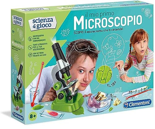 Clementoni - 12794 - Scienza E Gioco - Il Mio Primo Microscopio - Laboratorio E Gioco Scientifico Bambini 8 Anni (Versione in Italiano) - Made in Italy