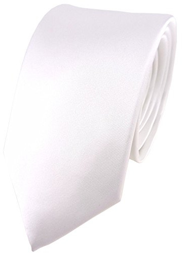 TigerTie Modische Satin Seidenkrawatte in verschiedenen Farben einfarbig Uni - Krawatte 100% Seide - Breite 7 cm