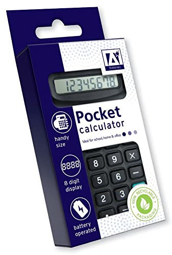 Anker International Stationary Pocket Calculator - Black