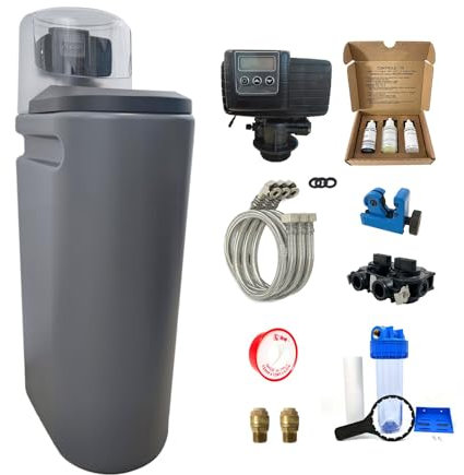 Descalcificador 20l Fleck 5600 Sxt Volumétrico Con Kit De Instalación Descalcificador De Agua Domestico