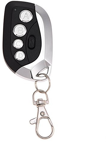 Mando a Distancia para Puerta de Garaje eléctrica, 433,92 MHz, Universal, para clonación de Puertas de Garaje, duplicador de llaveros (Negro)