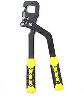 Yasta Pinza Punzonatrice Professionale per Cartongesso 320mm Attrezzo Manuale Acciaio HRC61 Punzoni Fori Fissa per Unire Profili Montanti e Strutture 04460